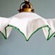Art Deco pendant light in scalloped white opaline, 1920-30