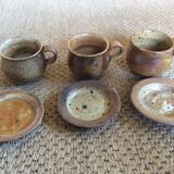 Series of 3 sandstone cups