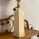 Vintage cream stoneware bottle vase