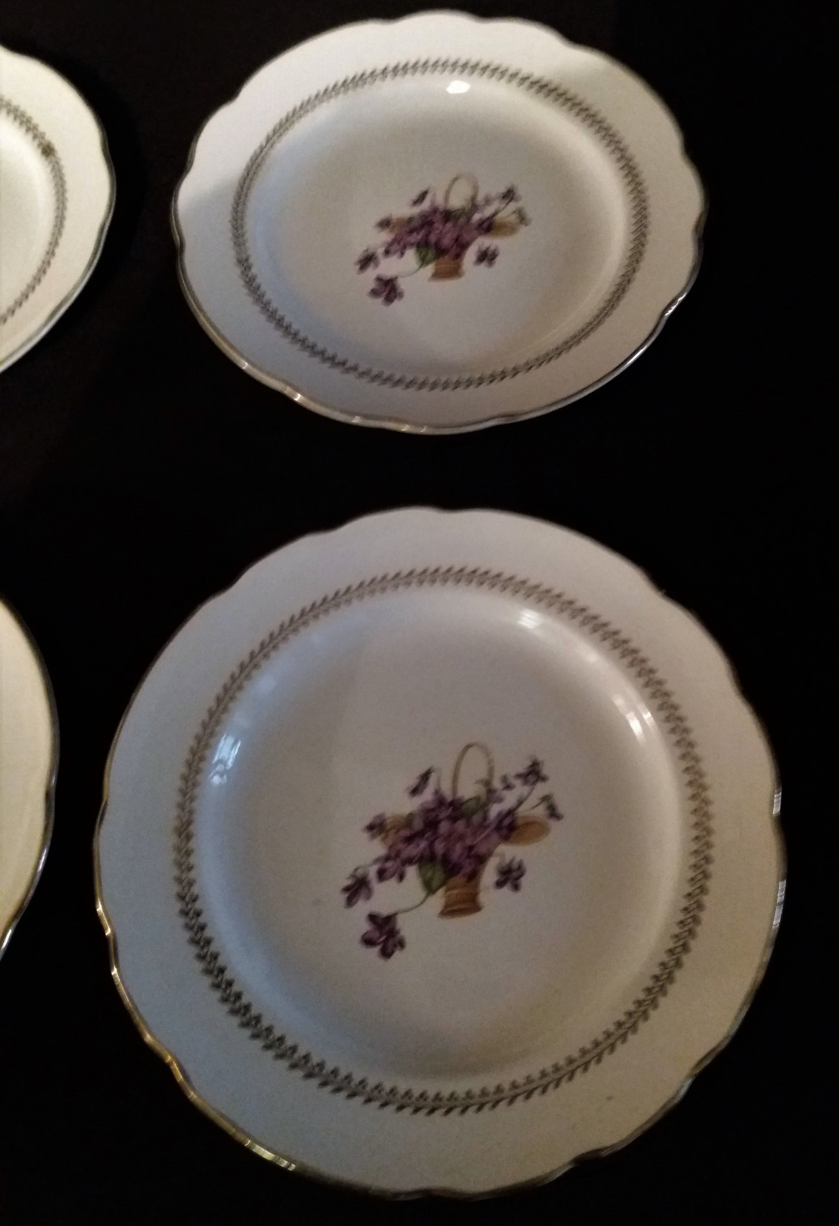 Series of six flat plates in Gien parmoence model Parma