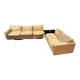 Modular sofa Poltrona Frau model Socrates in beige leather