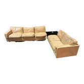 Modular sofa Poltrona Frau model Socrates in beige leather