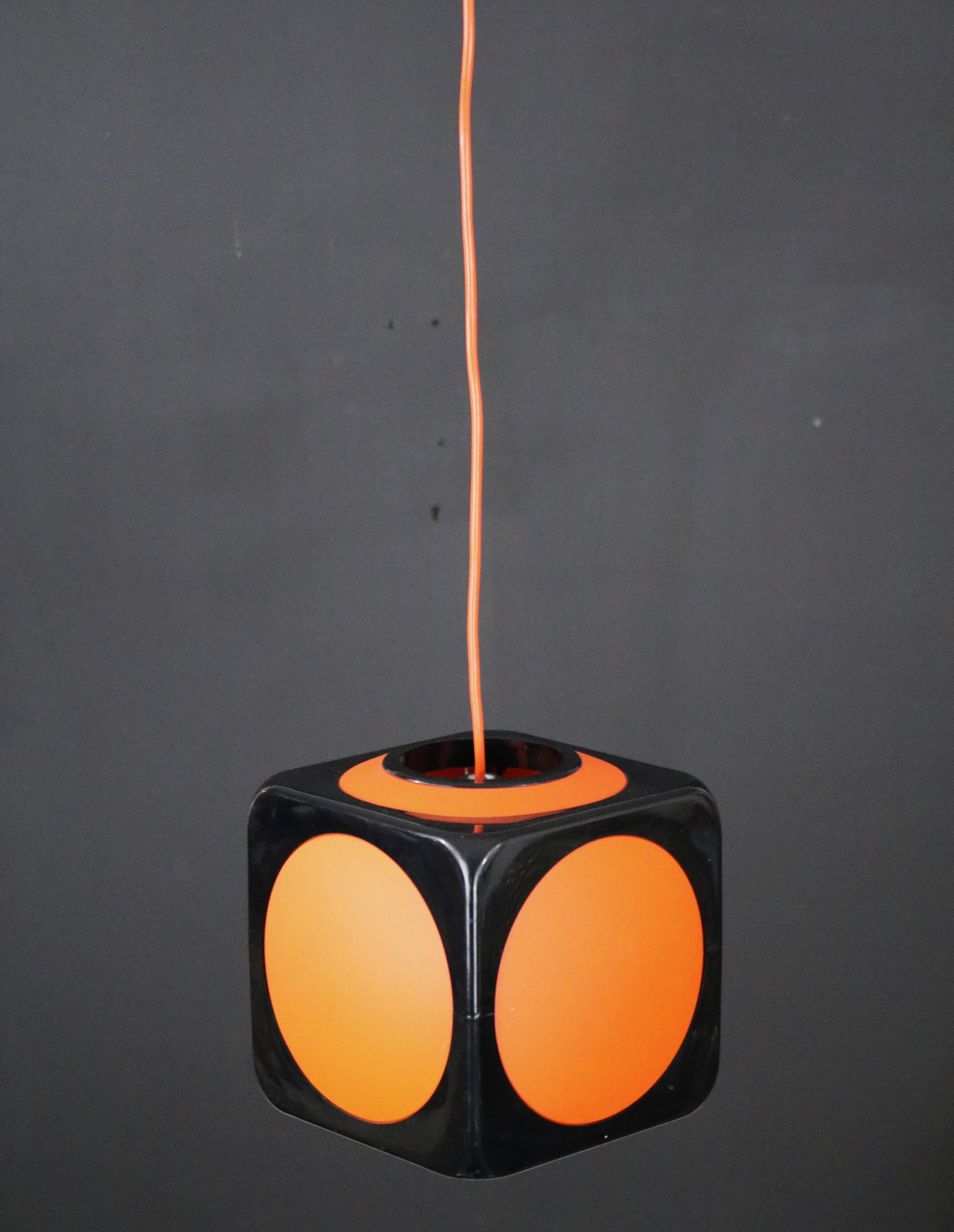 Very cool space age lamp by Uffe Gustav Schioler for Hoyrup Denmark  *** model Poker Dice 527 *** 70