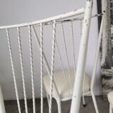 Set of 4 vintage chairs in metal and Skai