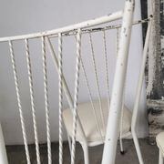 Set of 4 vintage chairs in metal and Skai