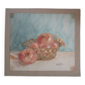 Old watercolor - still life with onions