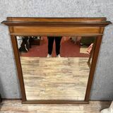 Miroir rectangulaire de style Louis XVI en noyer vers 1880