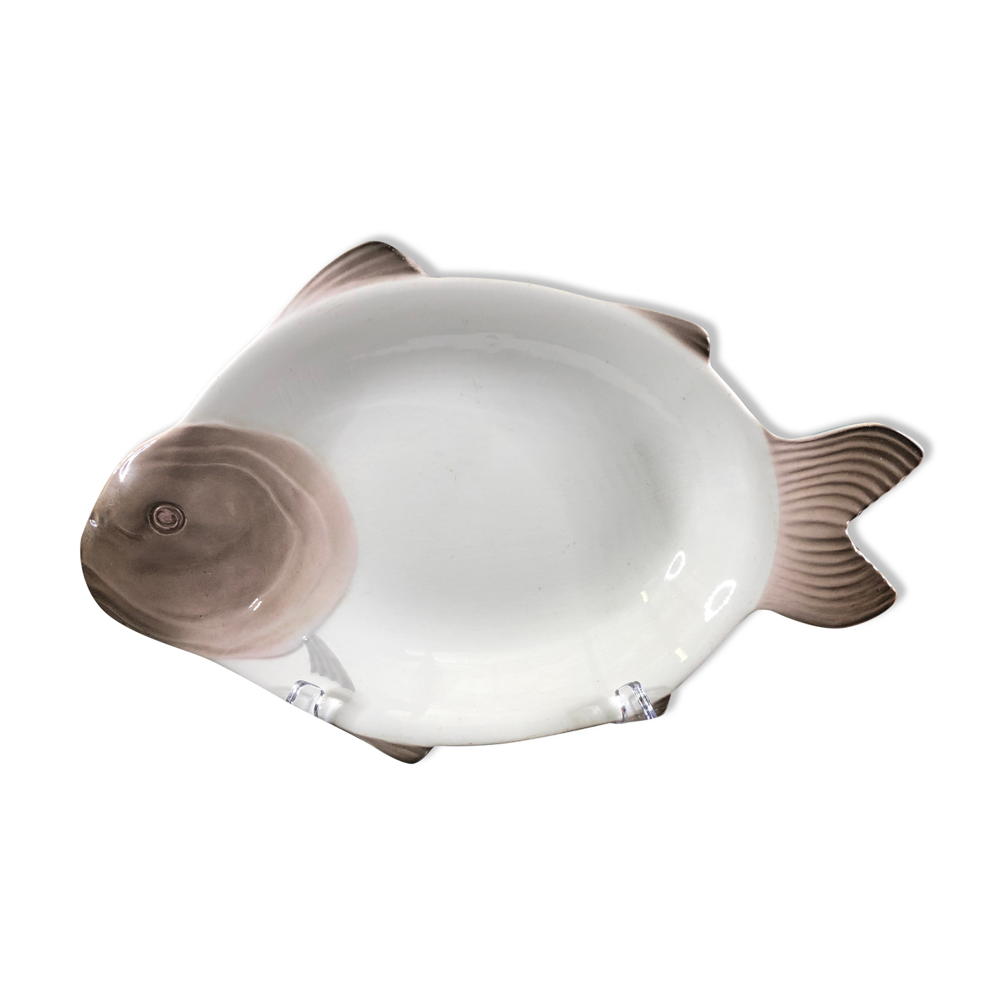 Fish-shaped dish Longwy 33cm