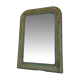 Large antique French Louis Philippe mirror – green and gold, late 19th century