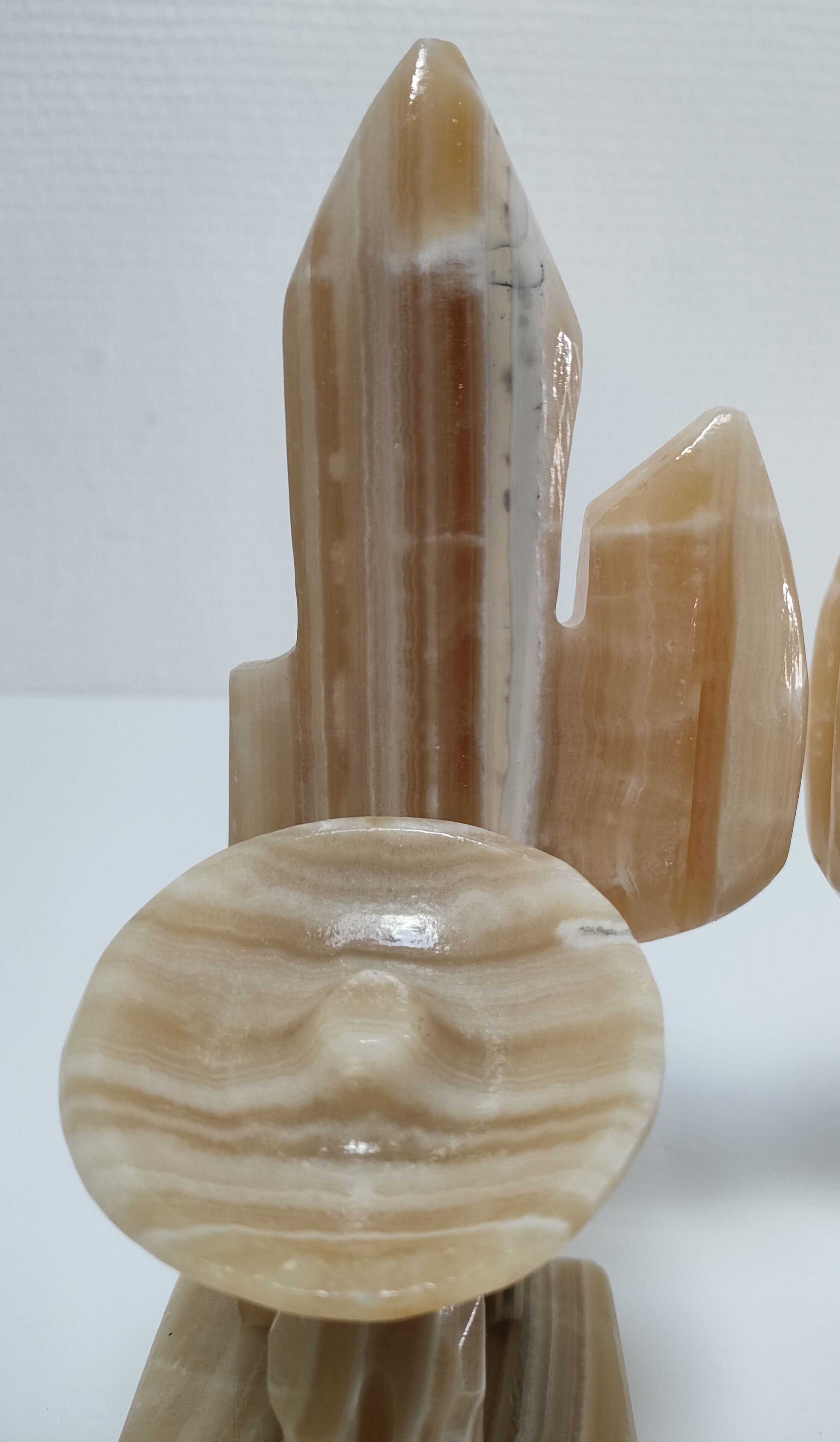 Pair of vintage Mexican cactus onyx bookends
