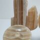 Pair of vintage Mexican cactus onyx bookends