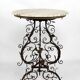 Wrought iron pedestal table and marble top, Venice, Italy, 17th century