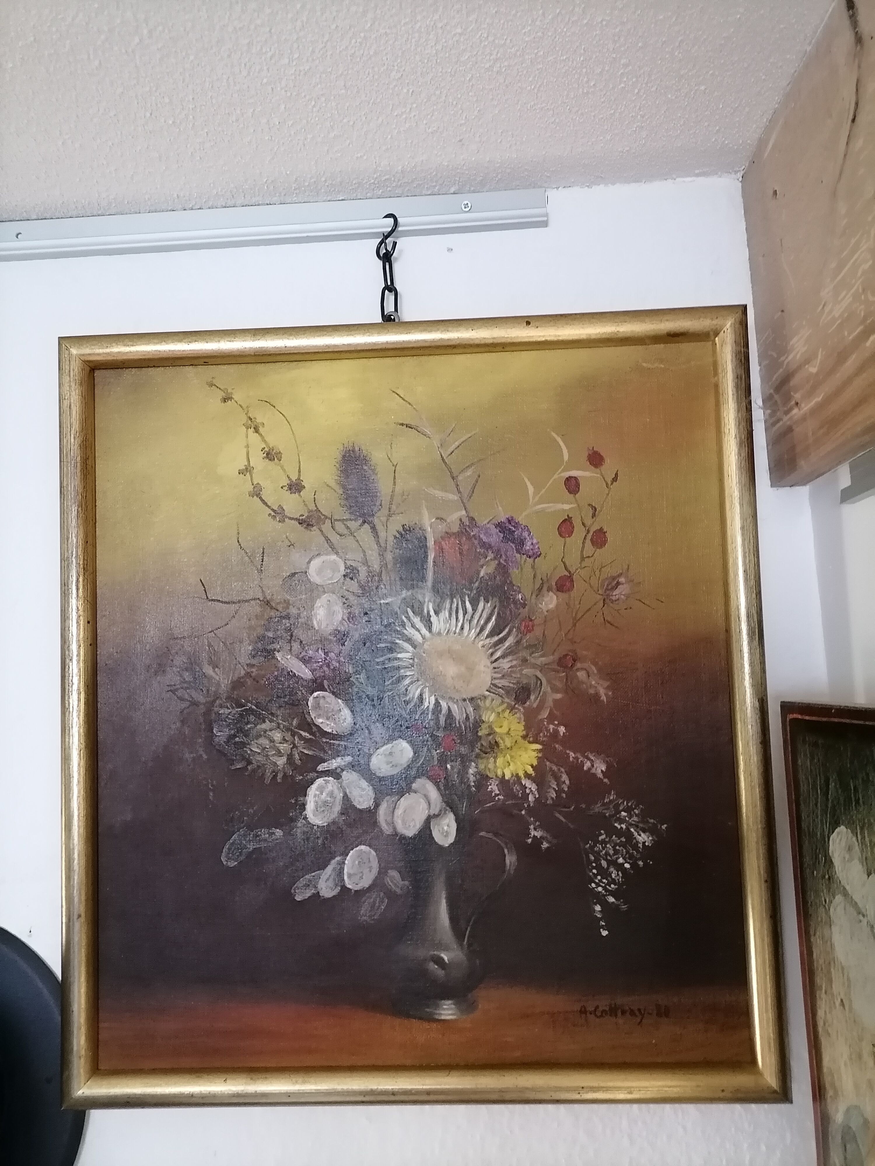 Tableau Andrée Cottray 1980, bouquet