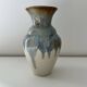 Vase aux coulures bleutées 