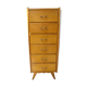 Chiffonnier chêne clair vintage 60