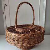 Vintage Wicker Portable Bar