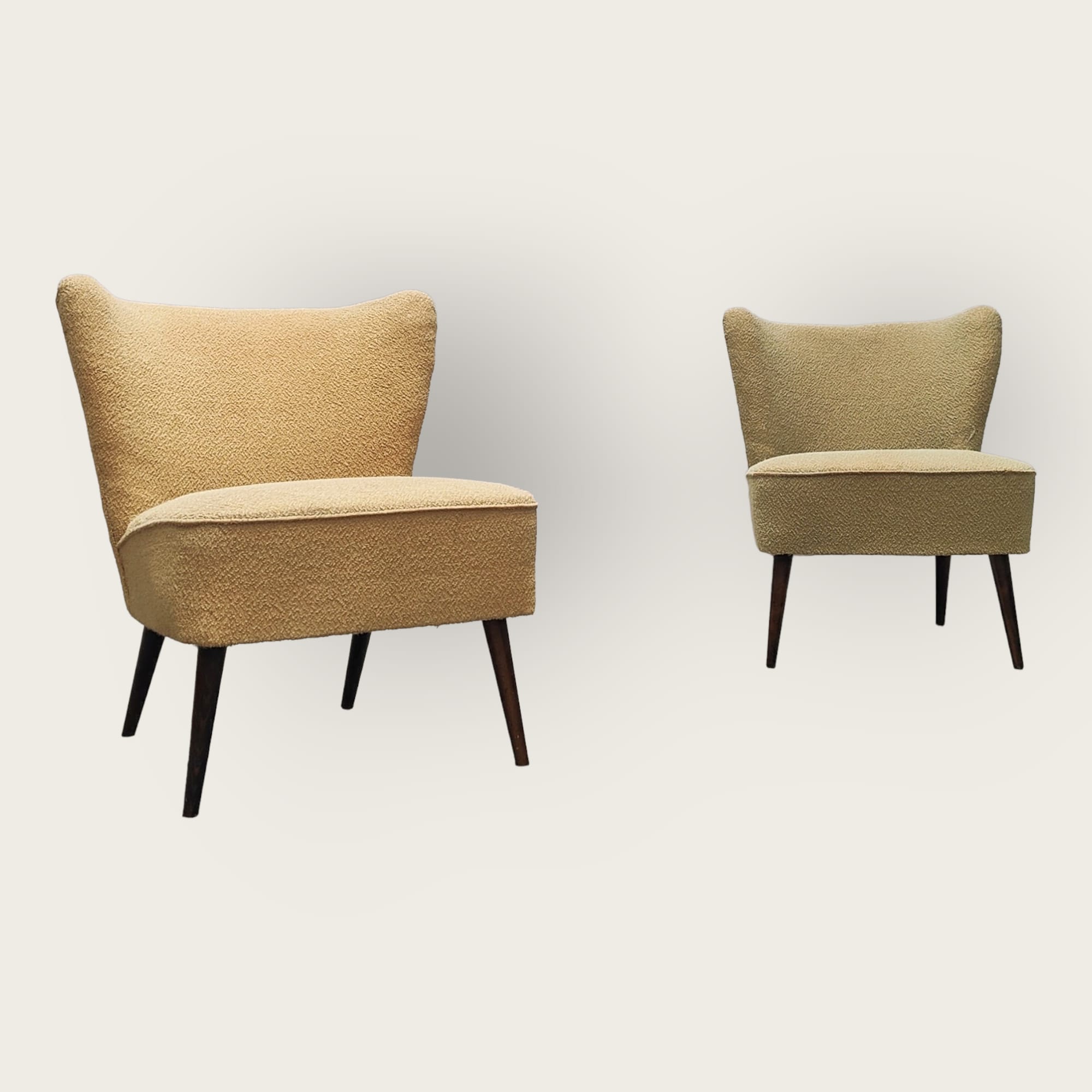 2 mid century cocktail chairs