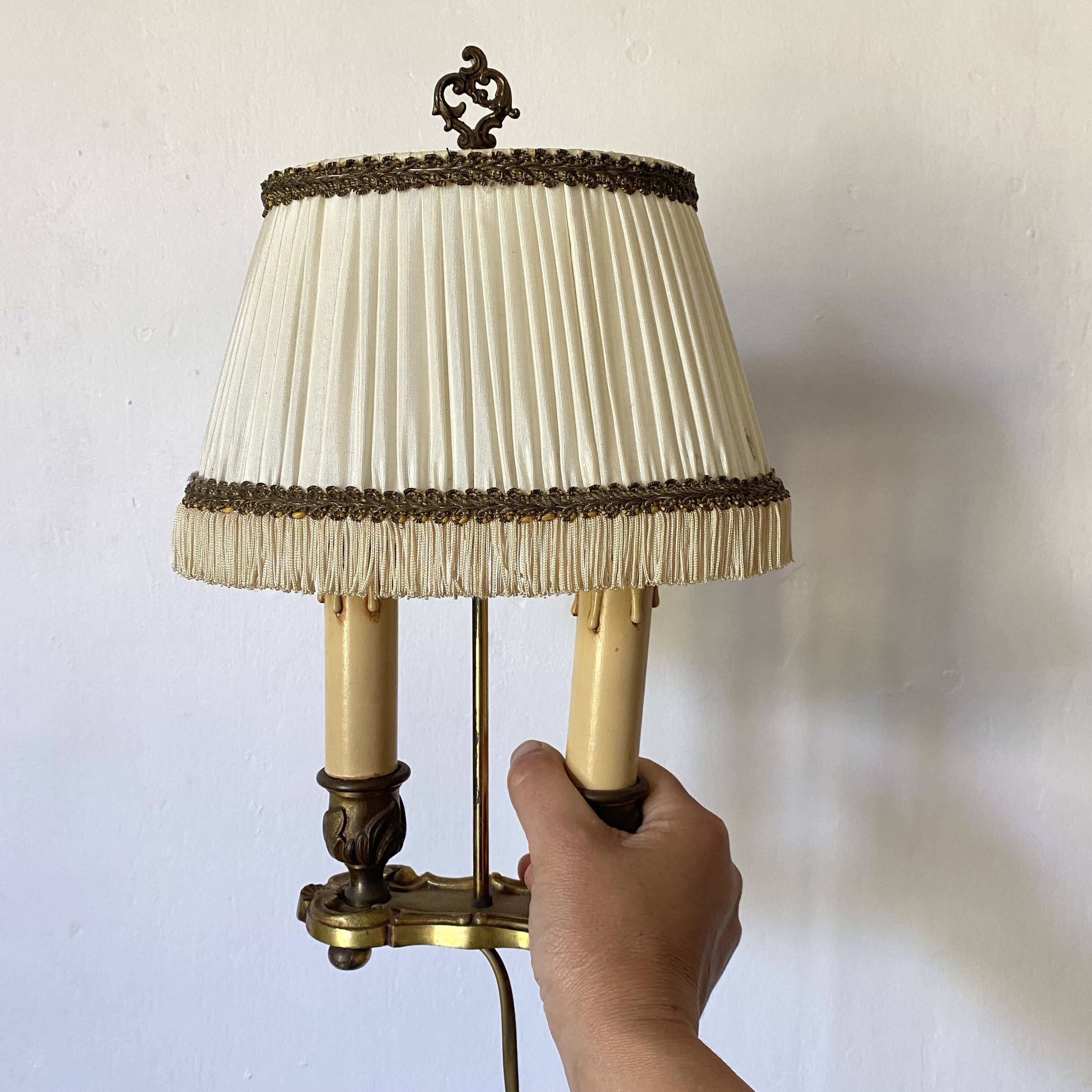 2-light brass hot water bottle lamp