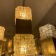 Sciolari 16-light glass and chrome chandelier, Italy 1970