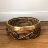 Bamboo and brass basket