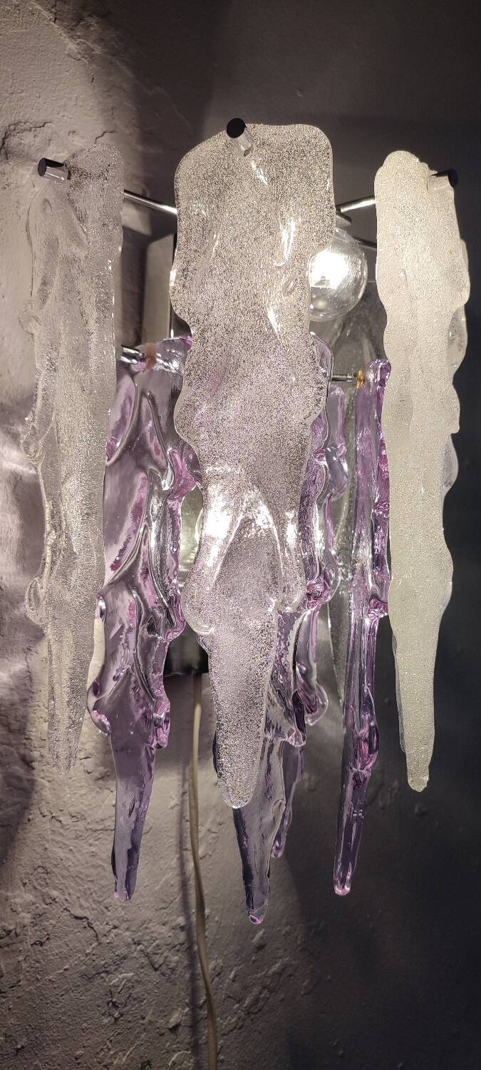 Applique de cristal. Italie, années 1970.