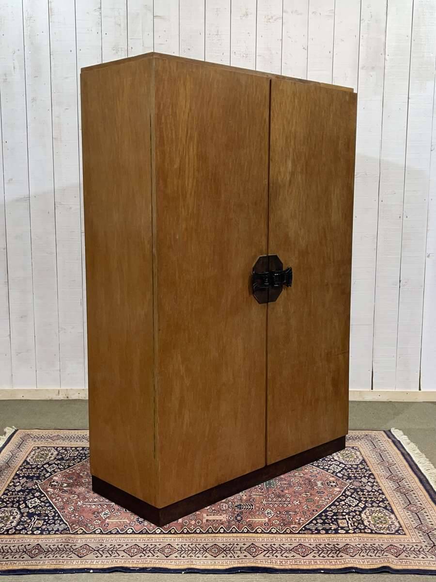 1950s Art Deco armoire in okoumé veneer