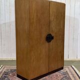 Armoire art déco des années 1950 en placage d'okoumé