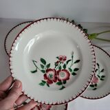 4 assiettes à dessert Sarreguemines épernay faïence vintage