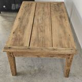 Antique low farmhouse table in beech wood