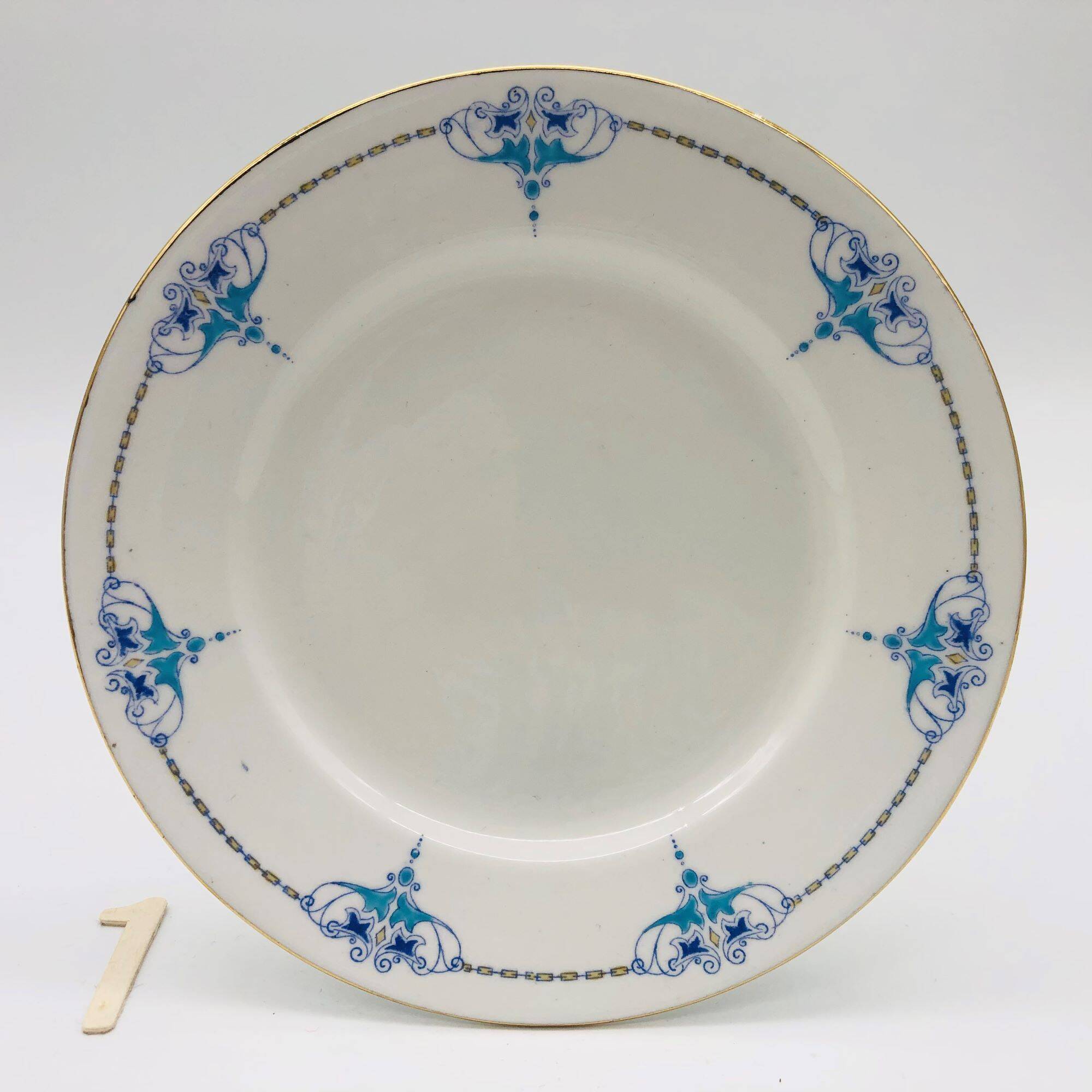6 Dessert plates and a “Shelley - England” serving dish