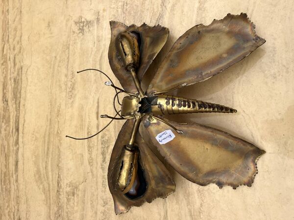 Applique Papillon Henri Fernandez laiton et Agathe