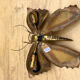 Butterfly wall light Henri Fernandez brass and agate