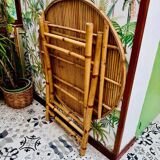 Table rotin bambou vintage