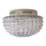 Scandinavian style round clear glass flush mount ceiling or wall lamp