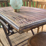 Vintage rattan table