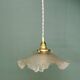 Suspension vintage lampshade in frosted glass (DEP01)