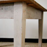 Patinated wooden dining table