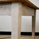 Patinated wooden dining table