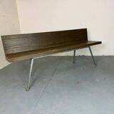Banc Moderniste en Bois et Acier par Dom Hans van der Laan, 1965