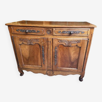 louis xv sideboard in blond walnut from the early 19th century