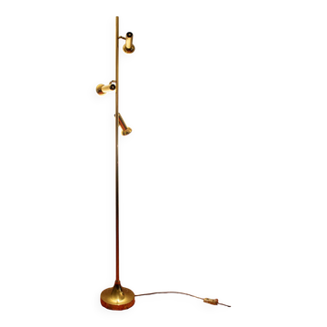 Tre luci Italian Brass Floor Lamp by Goffredo Reggiani, 1970s