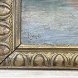 Marine, Oil on canvas signed Victorès