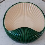 Art deco green shell wall lamp