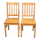 2 solid wood dining chairs