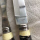 Fork and antique cutting serving knife