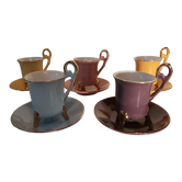 5 cups and sub-cups Geneviève Lethu Watercolor model
