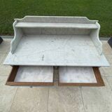 Antique bathroom cabinet with marble