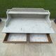 Antique bathroom cabinet with marble