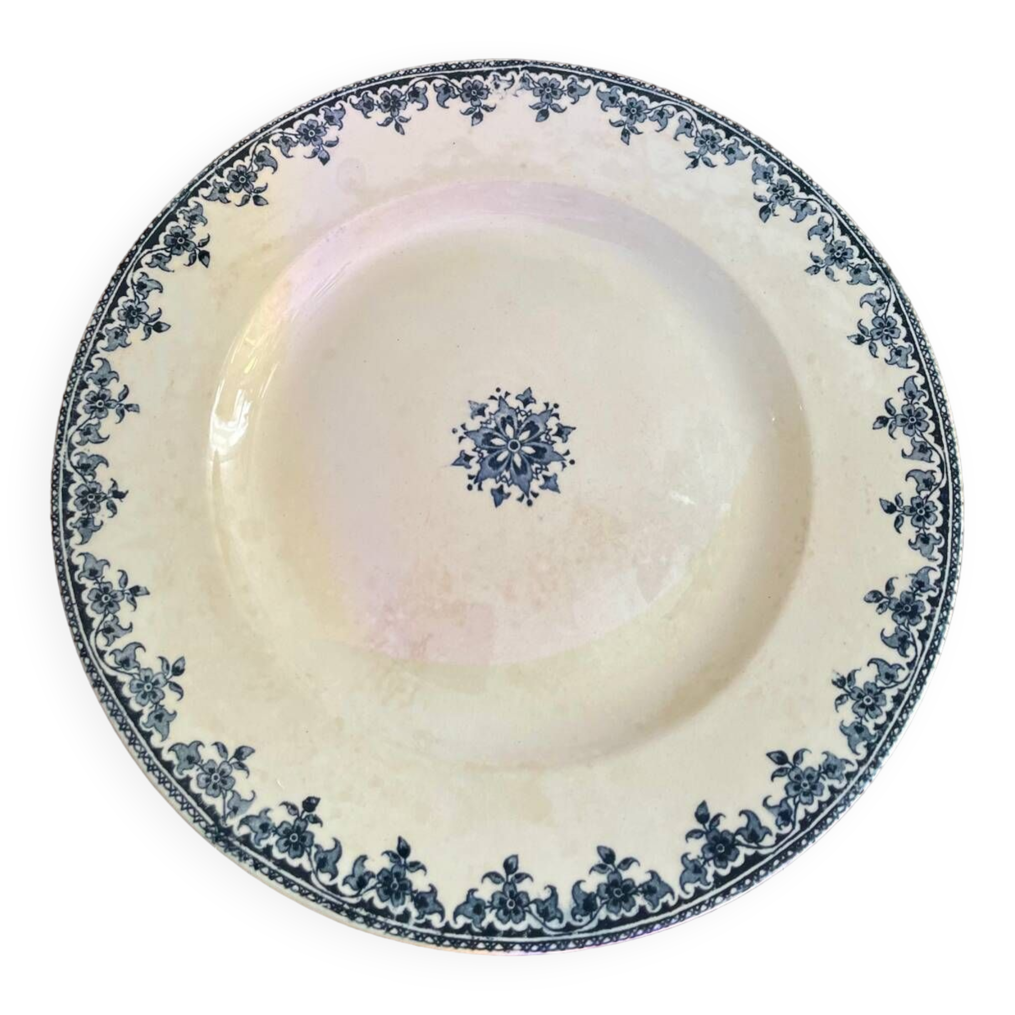 Large iron earth dish