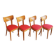 Set of Four Thonet Dining Chairs, Late 1940s